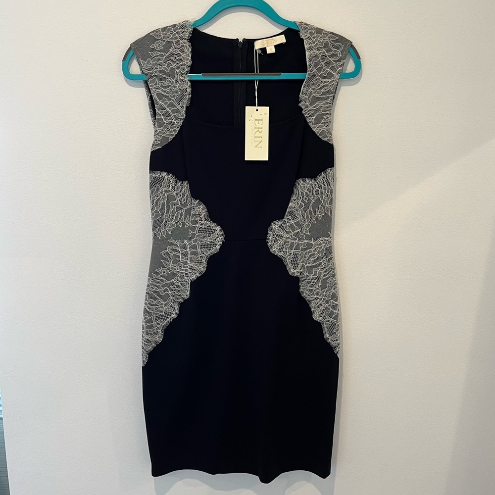NWT Erin Fetherston Sleeveless Sheath Dress Lace 8